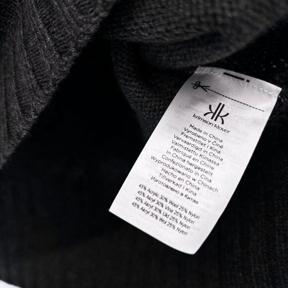 New NoTag Krimson Klover Sweater XS Off Piste Ski Acrylic Wool Mock Neck Boxy - Picture 8 of 8